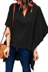 Casual V-Neck Short Sleeve Chiffon Blouse