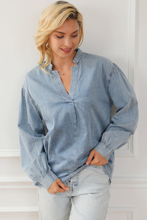 womens-blouses-ruffled-lapel-single-breasted-blouses