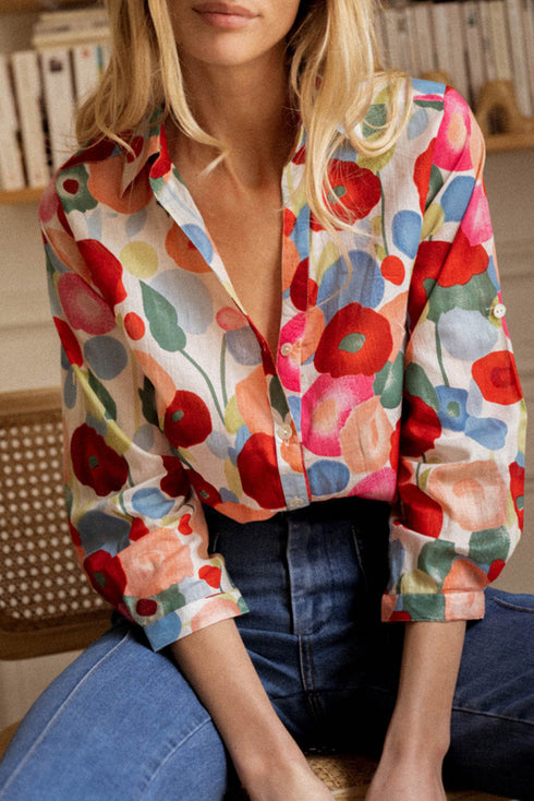 womens-blouses-ink-flower-lapel-long-sleeve-blouse