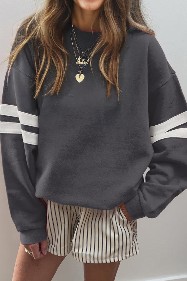 varsity striped sweatshirt