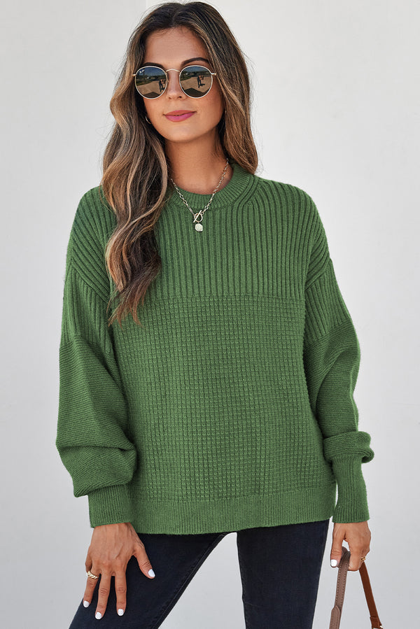 solid green sweater