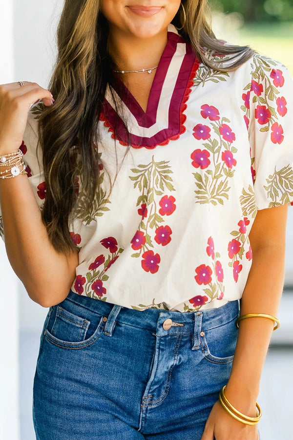 floral blouse