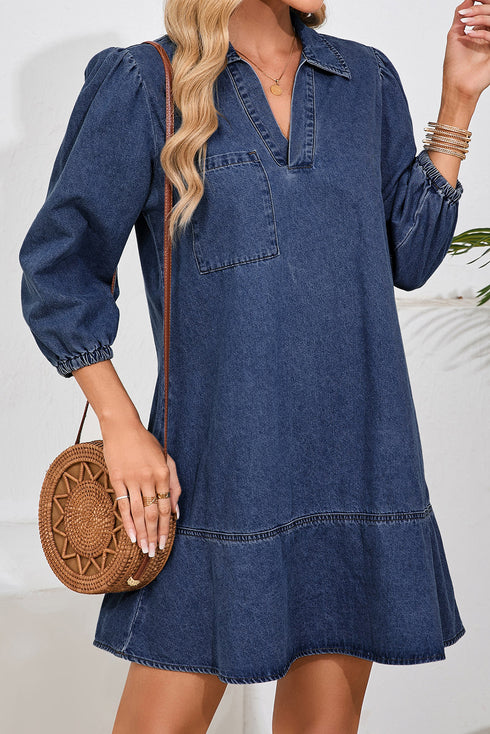 blue denim dress