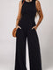 Chic Black A-Line Jumpsuit with Cinched Waist