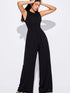 Chic Black A-Line Jumpsuit with Cinched Waist
