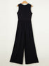 Chic Black A-Line Jumpsuit with Cinched Waist
