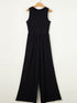 Chic Black A-Line Jumpsuit with Cinched Waist