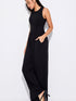 Chic Black A-Line Jumpsuit with Cinched Waist