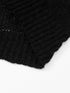 Chic Black Hollow Knit Dolman Sleeve Cardigan