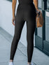 Chic Black Leggings with Waist Cincher - Active Style
