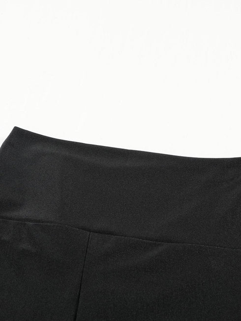 Chic Black Leggings with Waist Cincher - Active Style