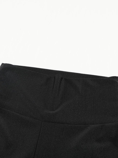 Chic Black Leggings with Waist Cincher - Active Style