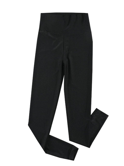 Chic Black Leggings with Waist Cincher - Active Style