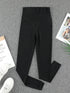 Chic Black Leggings with Waist Cincher - Active Style