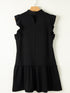 Chic Black Ruffle Sleeve Mini Shift Dress