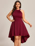 Chic Halterneck Knee-Length Wedding Guest Dress
