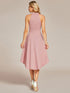 Chic Halterneck Knee-Length Wedding Guest Dress