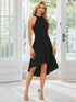 Chic Halterneck Knee-Length Wedding Guest Dress
