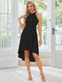 Chic Halterneck Knee-Length Wedding Guest Dress