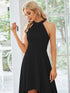 Chic Halterneck Knee-Length Wedding Guest Dress