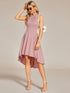 Chic Halterneck Knee-Length Wedding Guest Dress