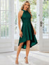 Chic Halterneck Knee-Length Wedding Guest Dress