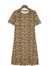 Chic Leopard Print A-line Mini Dress