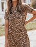 Chic Leopard Print A-line Mini Dress
