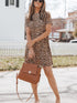 Chic Leopard Print A-line Mini Dress