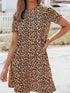 Chic Leopard Print A-line Mini Dress