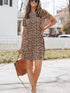 Chic Leopard Print A-line Mini Dress