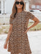 Chic Leopard Print A-line Mini Dress