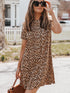 Chic Leopard Print A-line Mini Dress