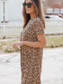 Chic Leopard Print A-line Mini Dress