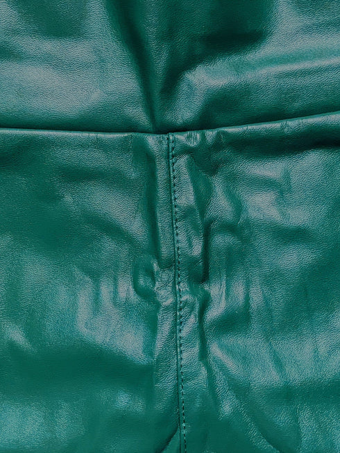 Chic Vintage Solid Faux Leather High Waist Skinny Leggings