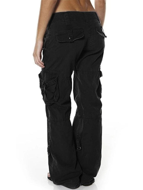 Chic Women's Black, Pink & Wine Tactical Cargo Pants