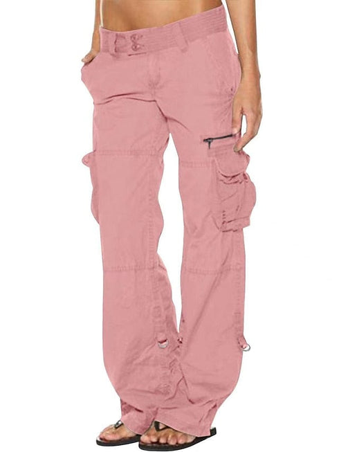 Chic Women's Black, Pink & Wine Tactical Cargo Pants