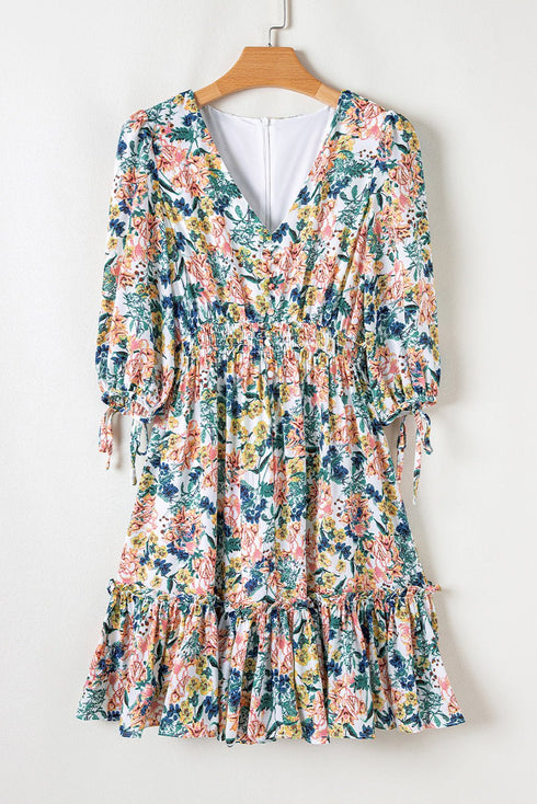 floral ruffle dress