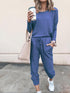 Color Long Sleeve Long Pants Pajamas Set