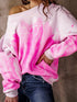 Colorful Tie-Dye Long Sleeve Hoodies with Round Neck