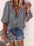 Comfy Button-Up Cardigan with Loose Fit Lapel & Long Sleeves