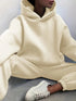 Comfy Cozy Matching Set: Relaxed Long Sleeve Hoodie and Jogger Pants Set, Women's Lounge Wear
