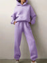 Comfy Cozy Matching Set: Relaxed Long Sleeve Hoodie and Jogger Pants Set, Women's Lounge Wear