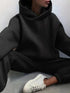 Comfy Cozy Matching Set: Relaxed Long Sleeve Hoodie and Jogger Pants Set, Women's Lounge Wear