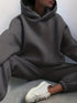 Comfy Cozy Matching Set: Relaxed Long Sleeve Hoodie and Jogger Pants Set, Women's Lounge Wear
