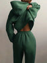 Comfy Cozy Matching Set: Relaxed Long Sleeve Hoodie and Jogger Pants Set, Women's Lounge Wear