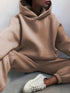 Comfy Cozy Matching Set: Relaxed Long Sleeve Hoodie and Jogger Pants Set, Women's Lounge Wear