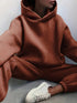 Comfy Cozy Matching Set: Relaxed Long Sleeve Hoodie and Jogger Pants Set, Women's Lounge Wear