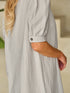 Cotton Linen Temperament Round Neck Long Sleeve Mini Dress