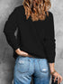 Cozy Black Hey Boo Print Pullover for Fall